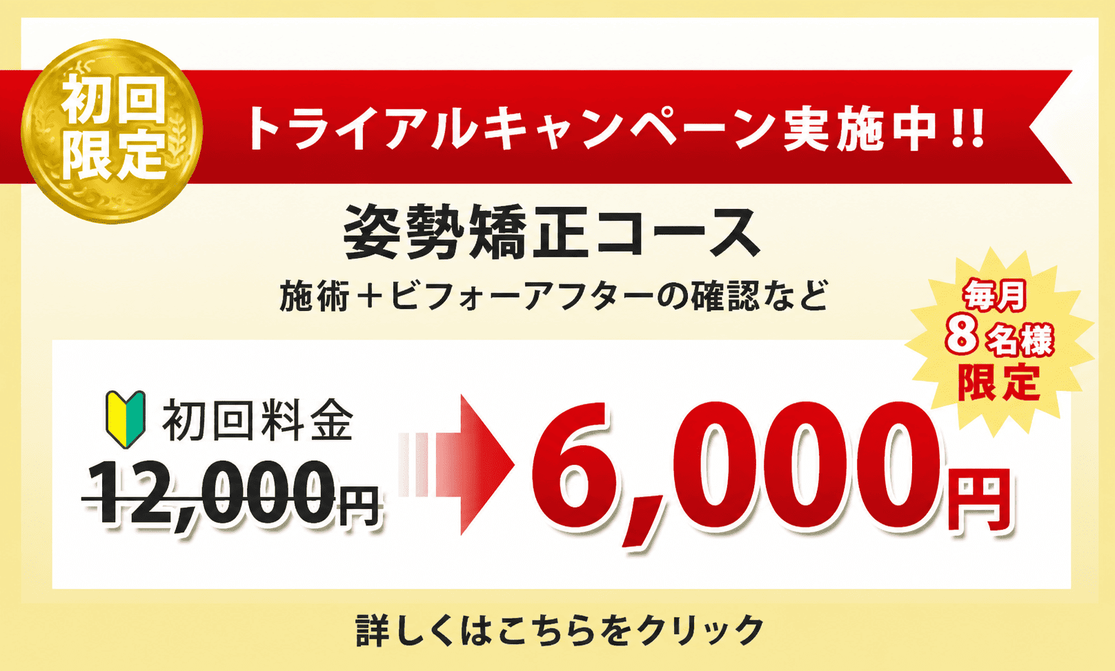 初回限定トライアルキャンペーンのバナー